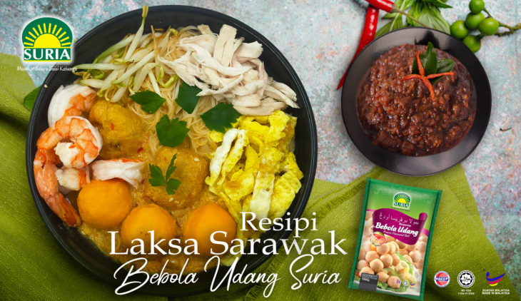 Resipi Laksa Sarawak Bebola Udang Suria